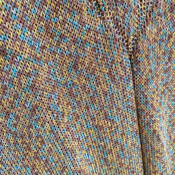 SCOOP multicolor V-neck sweater - size large - Picture 2 of 11